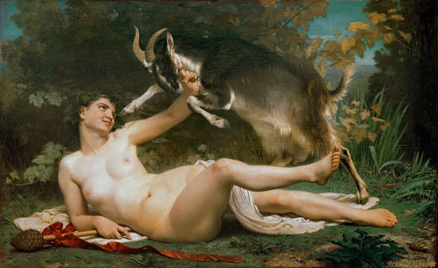 Картина Вакханка и козел - Бугро Вільям-Адольф 