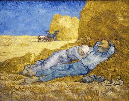 Картина Полдень: отдых от работы (по Милле) - Ван Гог Винсент 