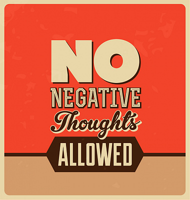 Картина "No negative thoughts" - Мотивационные постеры и плакаты 