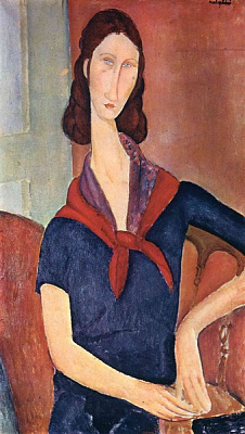 Картина Портрет Жанни Ебютерн (з шийною хусткою) - Модільяні Амедео 