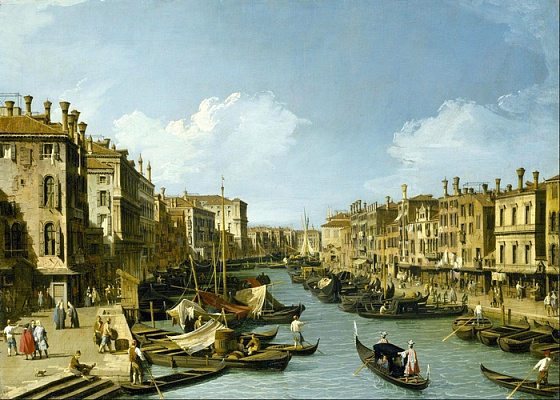 Картина Гранд канал возле моста Риальто - Каналетто 