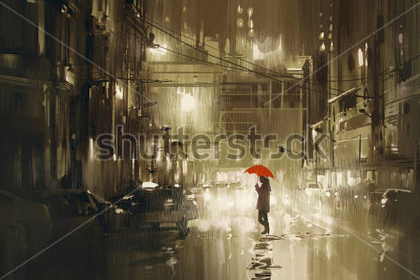 Картина Дождливый вечер - Луатонг Тити 