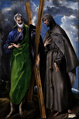 Картина Св.Андрей и св.Франциск - Эль Греко 