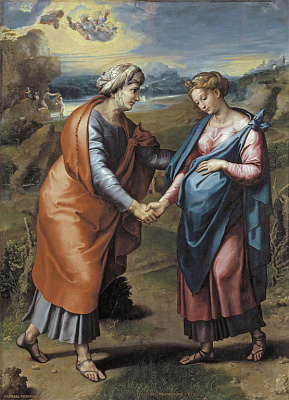 Картина Зустріч Діви Марії та Єлизавети - Рафаель Санті 
