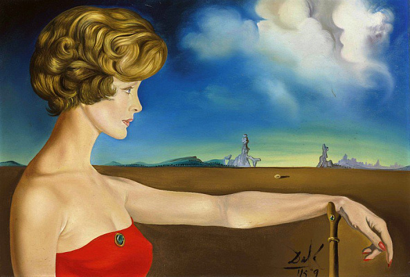 Картина Портрет молодої жінки у пейзажі. - Далі Сальвадор 