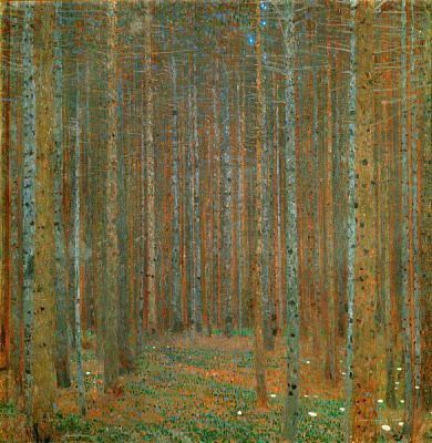 Картина сосновий ліс - Клімт Густав 