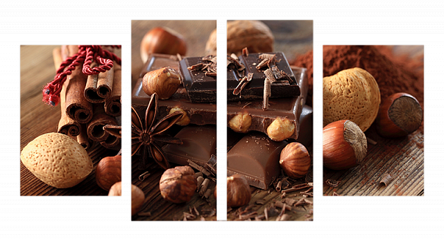 Картина Корица и шоколад - Из четырех частей 