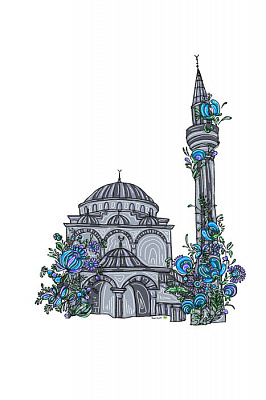 Картина Мечеть Сулеймана та Роксолани - Картини Анастасії Пономарьової 