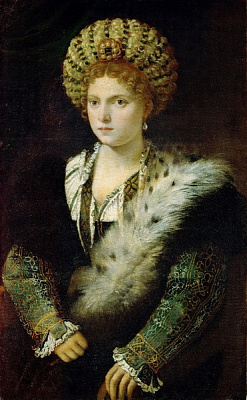Картина Портрет Изабеллы д’Эсте - Вечеллио Тициан 