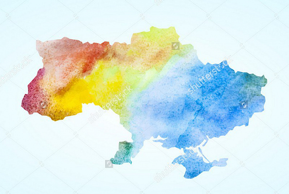 Картина Красочная карта Украины - Карты на стену 