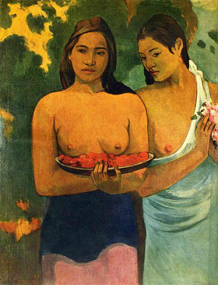 Картина Дві таїтянки - Гоген Поль 