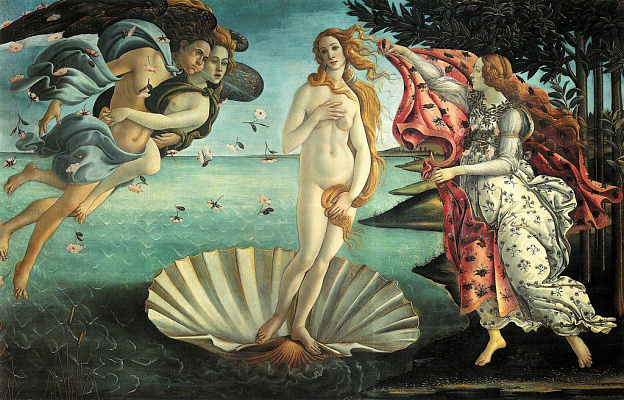 Картина Народження Венери - Боттічеллі Сандро 