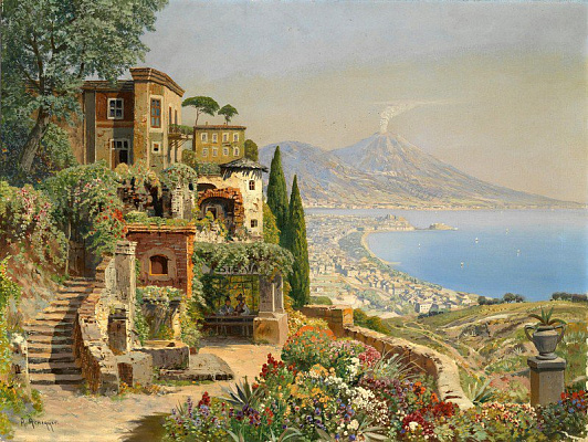 Картина Вид на Неаполь - Арнеггер Алоиз 