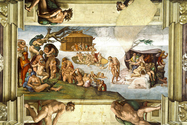 Картина Всемирный потоп - Буонарроти Микеланджело 
