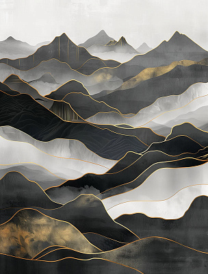 Картина Абстрактные горы - Искусственый Интеллект 