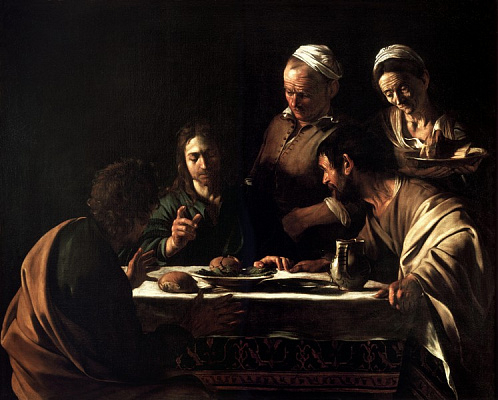 Картина Ужин в Эммаусе 2 - Караваджо Микеланджело  