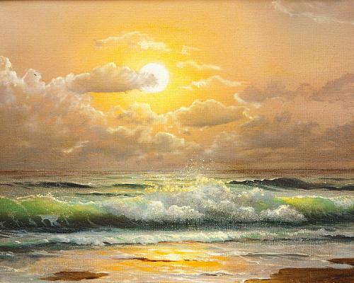 Картина Закат солнца над морем - Кулианионак Лилия 