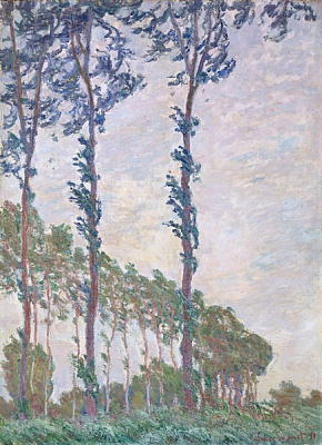 Картина Три дерева, эффект ветра - Моне Клод 