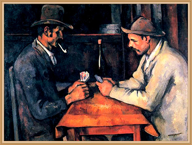 картина мужчины играют в карты