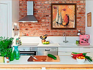 Картины в интерьере кухни - фото интернет-магазина Print4you