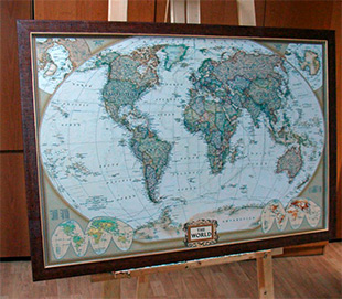 Стильная модульная картина “Карта мира”