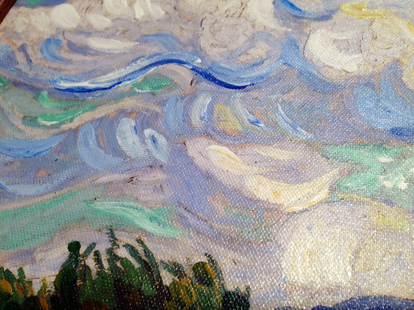 Прорисовка Ван Гог - Поле с Кипарис