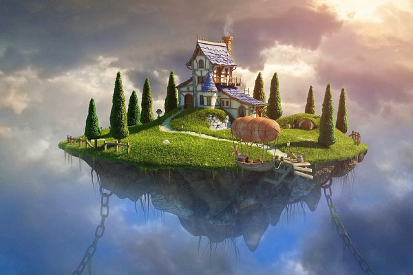 Картина Парящий дом - Фэнтези 