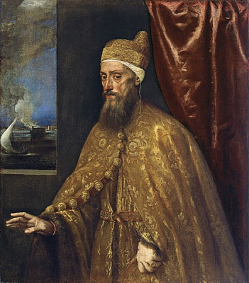 Картина Портрет дожа Франческо Виньера - Вечеллио Тициан 