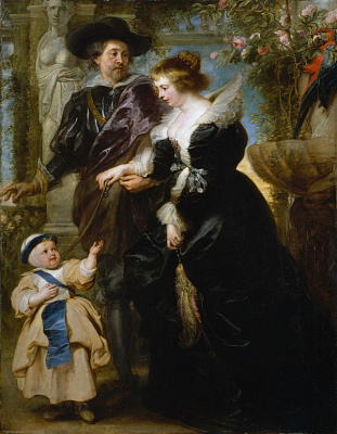 Картина Рубенс с семьёй в саду - Рубенс Питер Пауль 