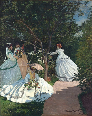 Картина Женщины в саду - Моне Клод 