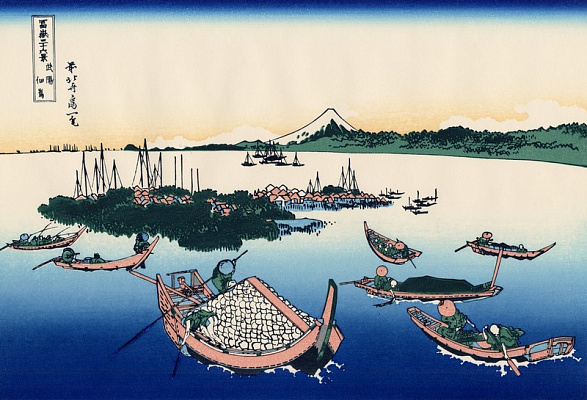 Картина Остров Цукудадзима в провинции Мусаси - Японская живопись 