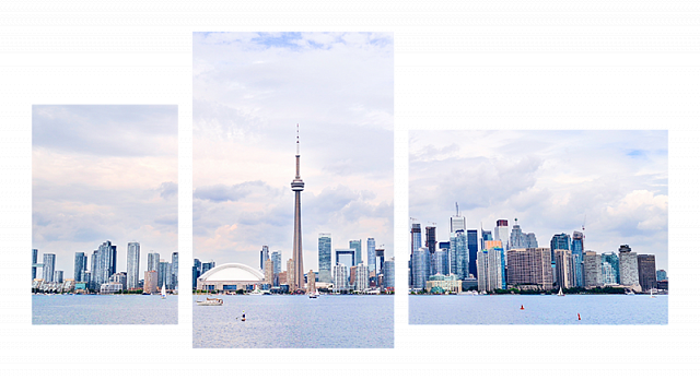 Картина Панорама Торонто - Из трех частей 
