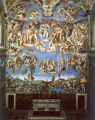 Картина Сташный суд - Буонарроти Микеланджело 