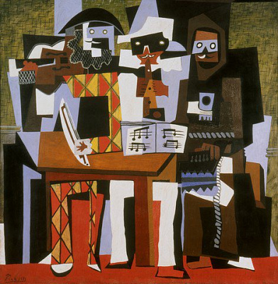 Картина Три музыканта в масках - Пикассо Пабло 