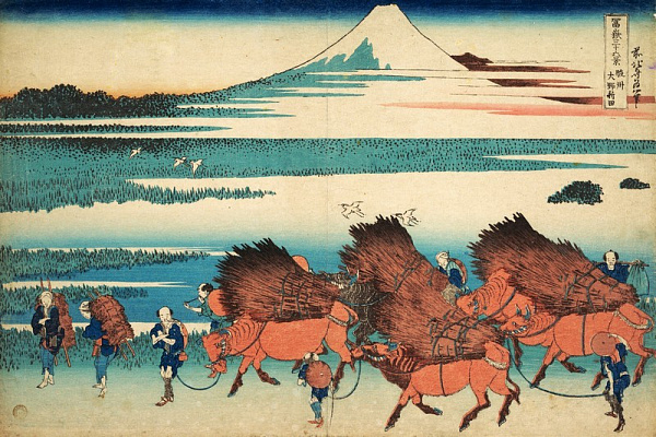Картина Оносиндэн в провинции Сунсю - Японская живопись 