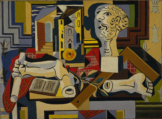 Картина Студия с гипсовой головой - Пикассо Пабло 