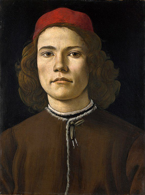 Картина Портрет молодої людини - Боттічеллі Сандро 
