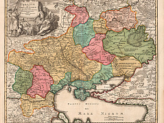 Ретро карта Украины 1716г