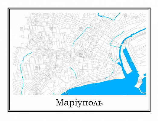 Картина Карта Мариуполя - Карты на стену 