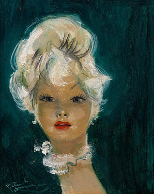 Картина Блондинка из Парижа - Домерг Жан-Габриэль 