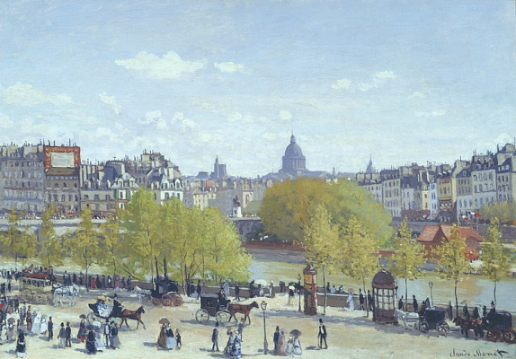 Картина Пристань Лувру Париж - Моне Клод 