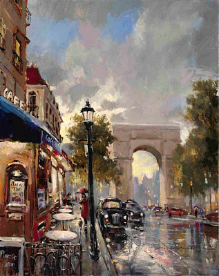 Картина Проспект к Триумфальной арке - Картины для кафе 