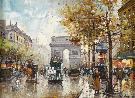 Триумфальная Арка в дождь