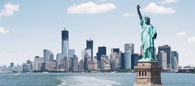 Картина Статуя Свободы в Нью-Йорке - Город 