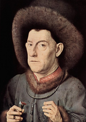 Картина Чоловічий портрет з гвоздикою - Ван Ейк Ян 