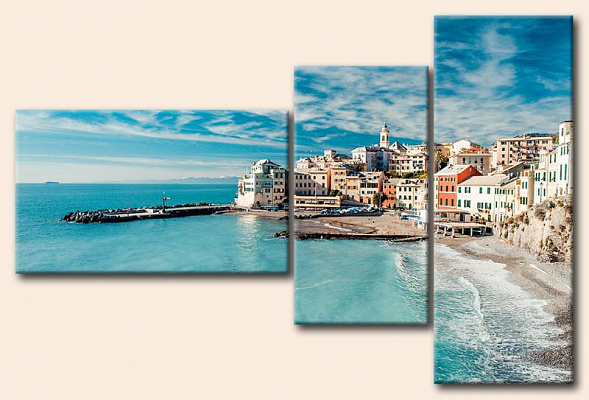 Картина Узбережжя в Італії - З трьох частин 