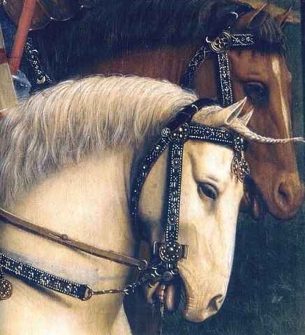 Гентский алтарь. Воины Христовы (деталь)