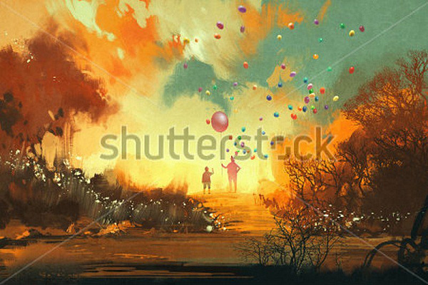 Картина Воздушные шары - Луатонг Тити 