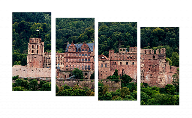Картина Гейдельберзький замок у Німеччині - З чотирьох частин 