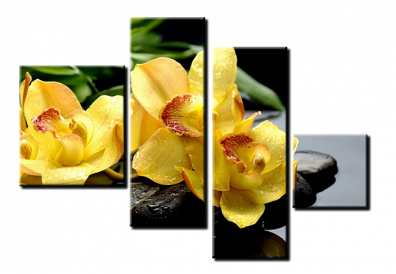 Картина Желтые орхидеи 2 - Из четырех частей 